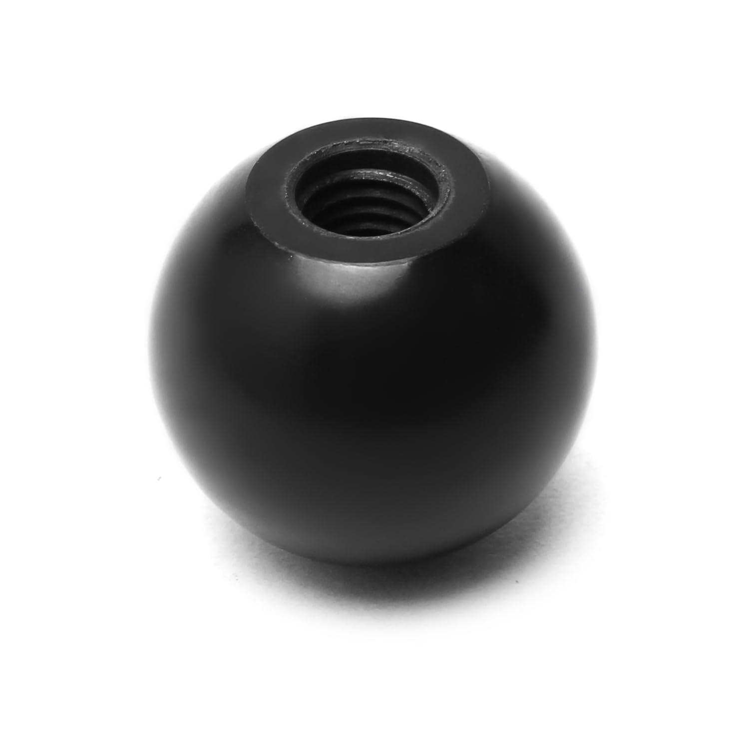 Bettomshin 1PCS M12 Female Thread Thermoset Ball Knob - 40mm Diameter Bakelite Handle with Smooth Rim (Black) - No Twist Design for Lawn Mowers & Exercise Equipment - Perfect for Easy Grip and Machine Control