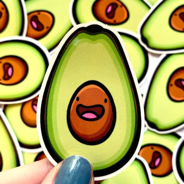 Avocado Mini Stickers - Cute Kawaii Fruit Decals for Laptops, Water Bottles & DIY Crafts - Perfect for Scrapbooking, Journaling & Gift Wrapping