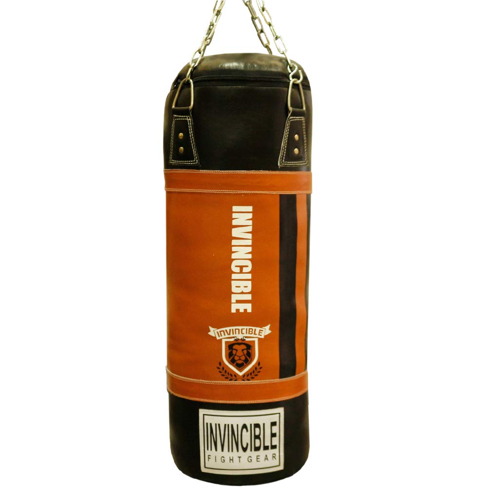 Amber Fight Gear Invincible Heavy Punching Bag for Boxing, MMA, Muay Thai, Fitness & Workout Training - Perfect for Home Gym, Martial Arts Studio & Professional Training