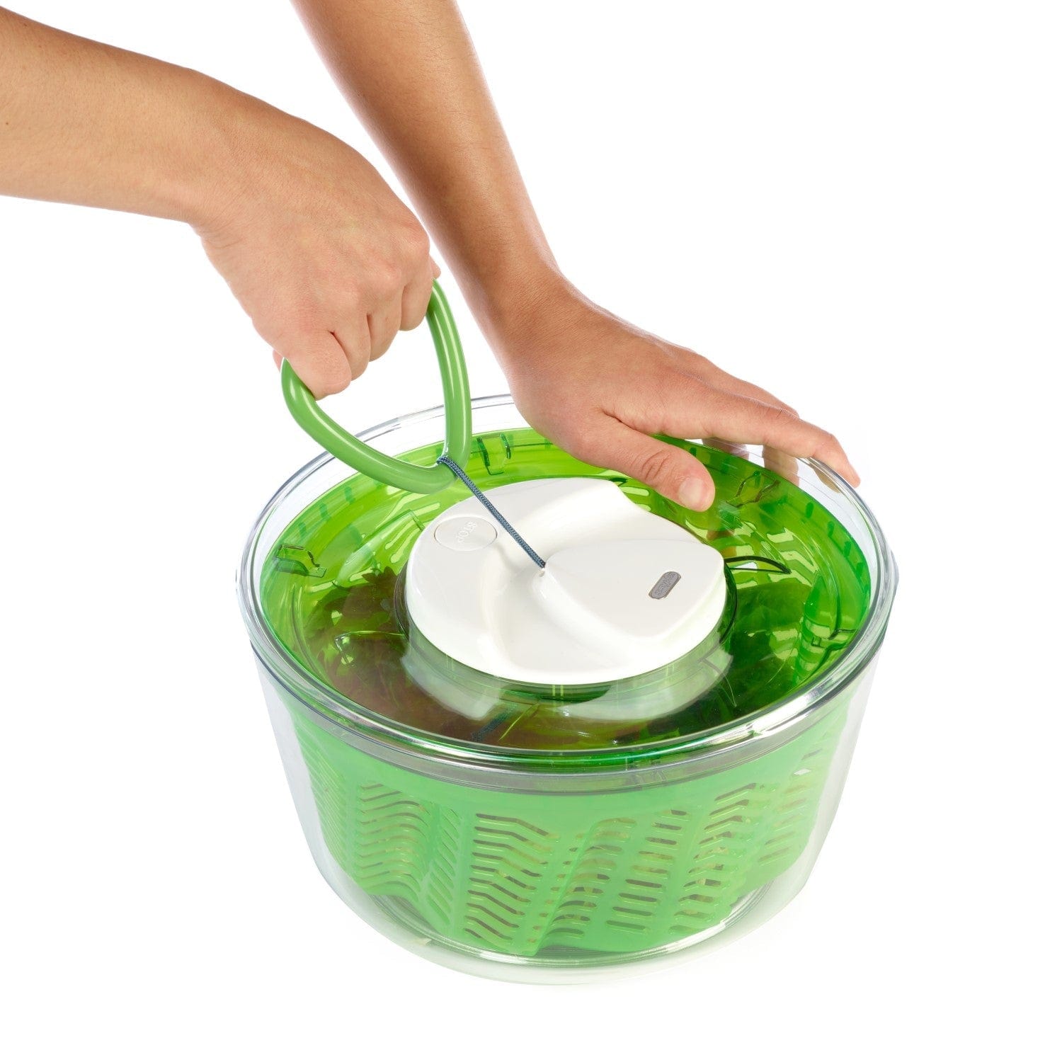 Zyliss Easy Spin 2 Aquavent Salad Spinner - Large Capacity Kitchen Gadget for Washing & Drying Lettuce, Greens, Herbs - Perfect for Meal Prep, Healthy Eating & Fresh Salads