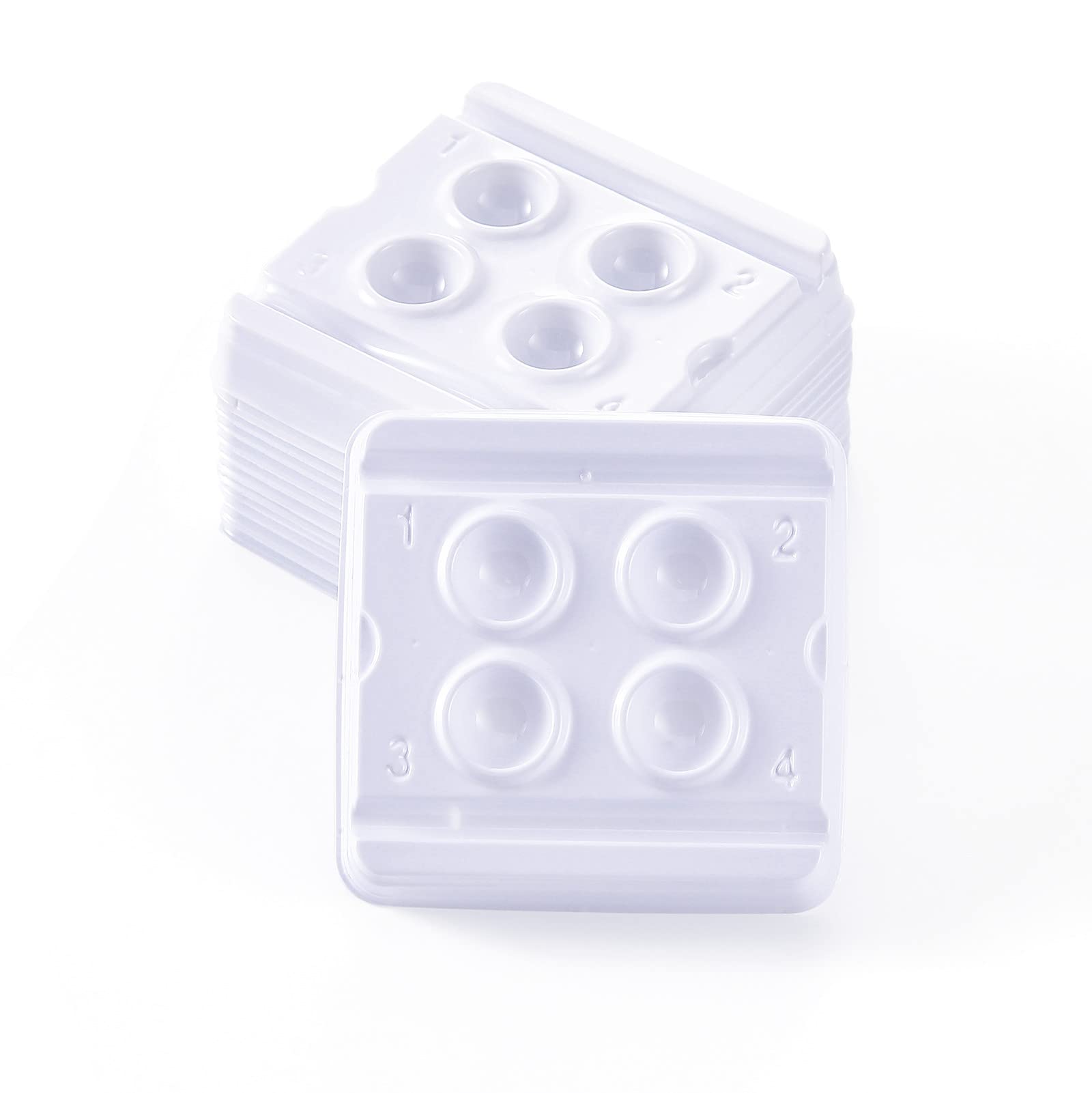 JMU 200 Pcs Disposable Dental Mixing Wells - 4 Well Mini Mixing Trays for Dentists | Ideal for Dental Procedures, Teeth Whitening & Composite Filling Applications