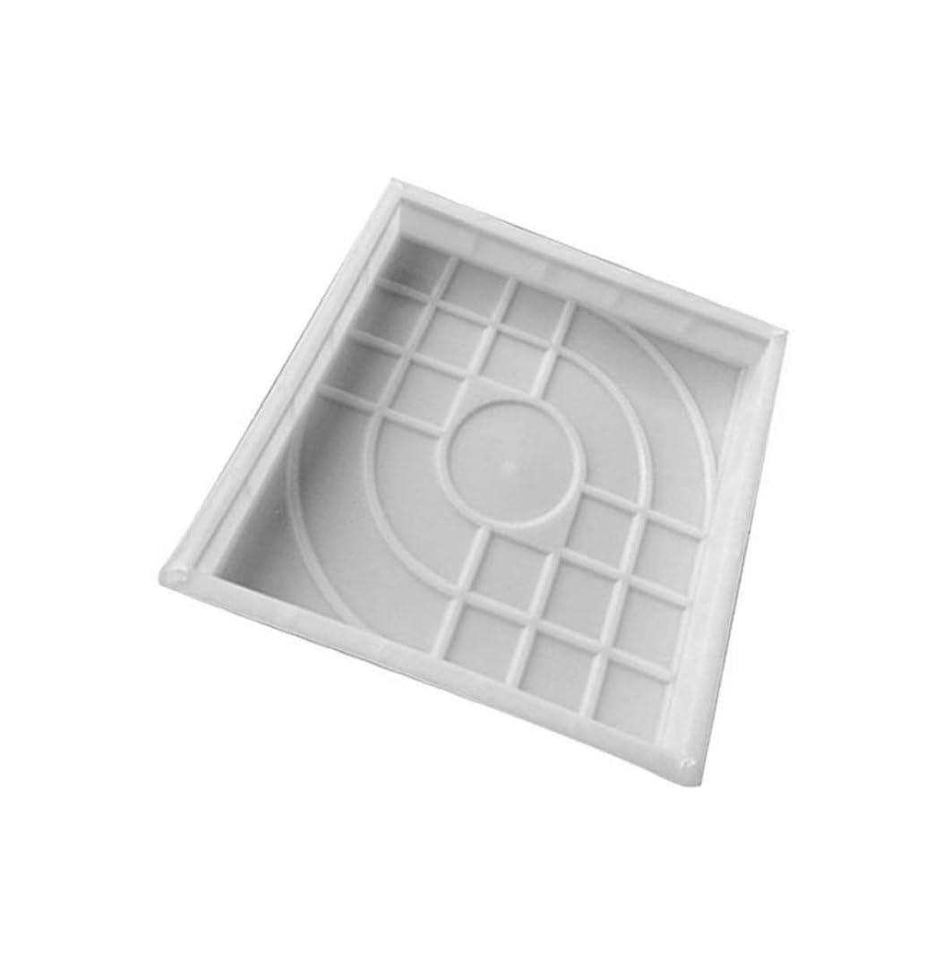 DIY Plastic Brick Stone Concrete Molds - Reusable Walk Path Maker & Garden Paver Mold for Outdoor Patio, Driveway & Landscape Design (White)
