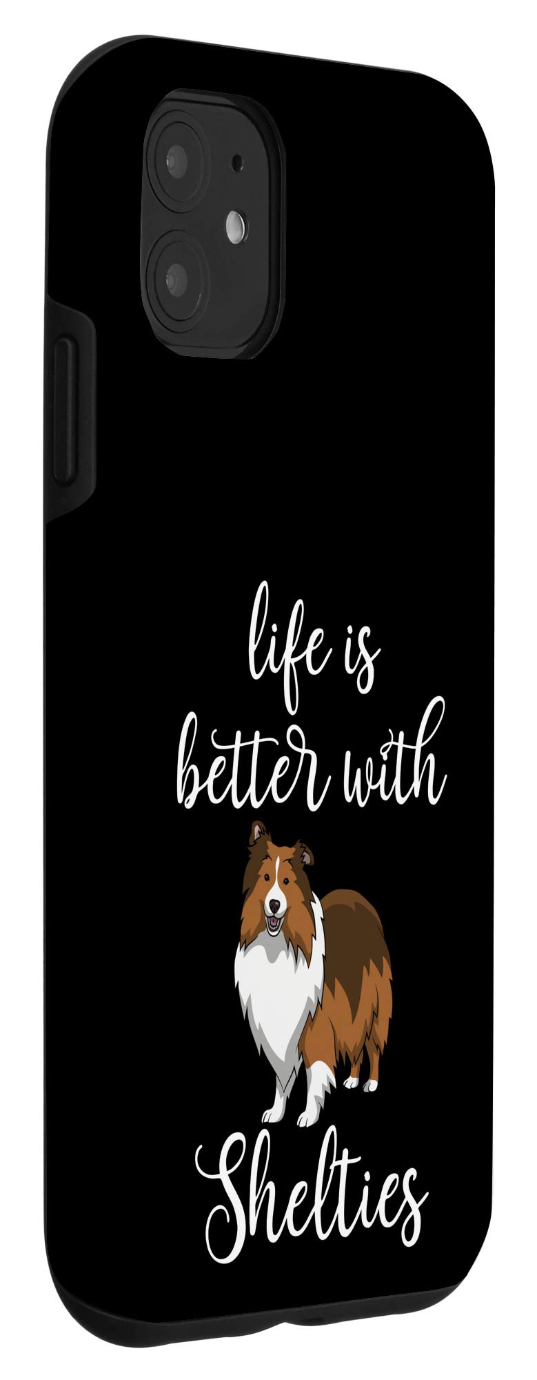 iPhone 11 Sheltie Dog Phone Case - Cute Sheltie Puppy Protective Cover - Perfect Gift for Sheltie Lovers & Dog Owners - Great for Everyday Use, Travel & Work