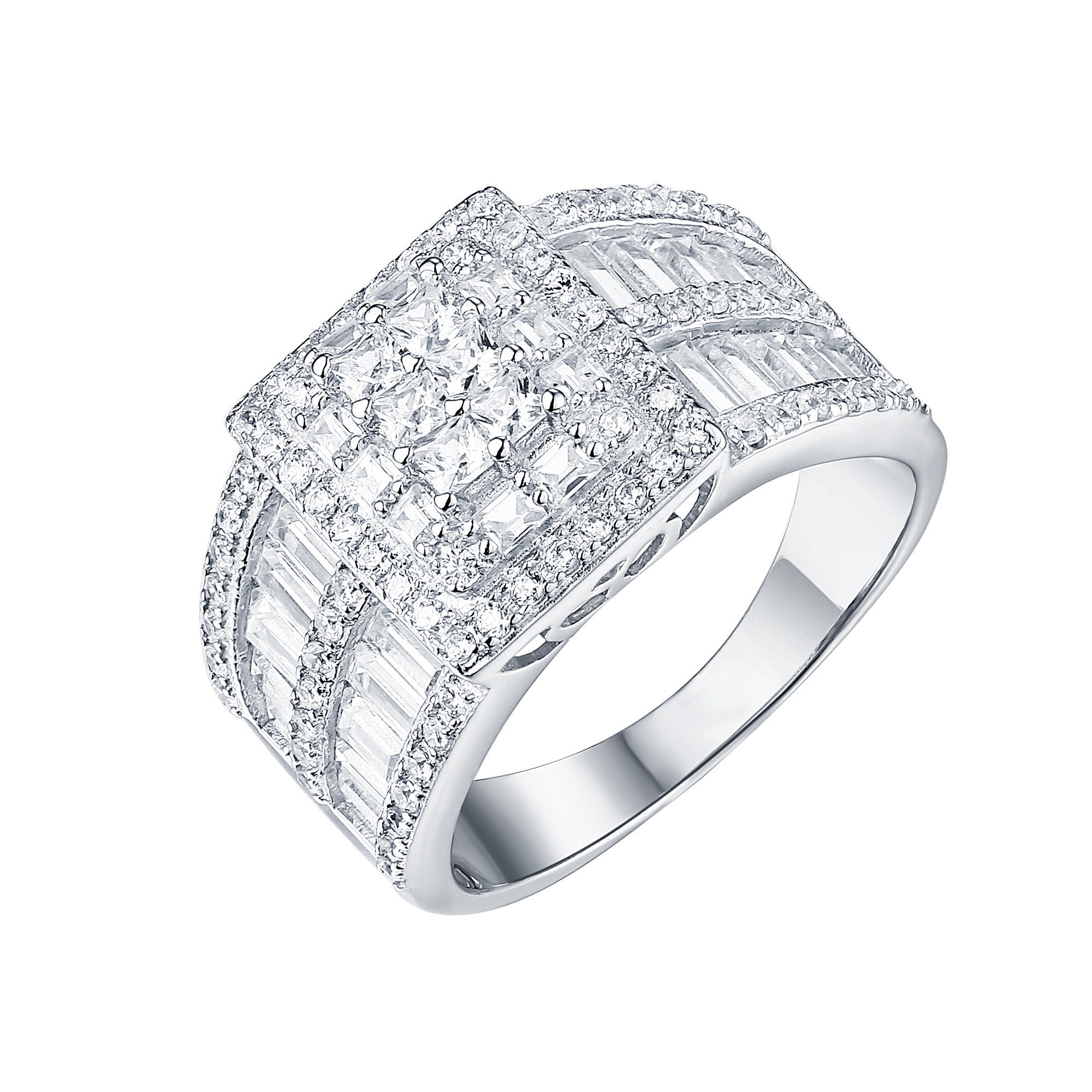 Women's Round Cut Wedding Engagement Ring - 925 Sterling Silver with Cubic Zirconia - Elegant Bridal Jewelry for Proposals, Anniversaries & Special Occasions