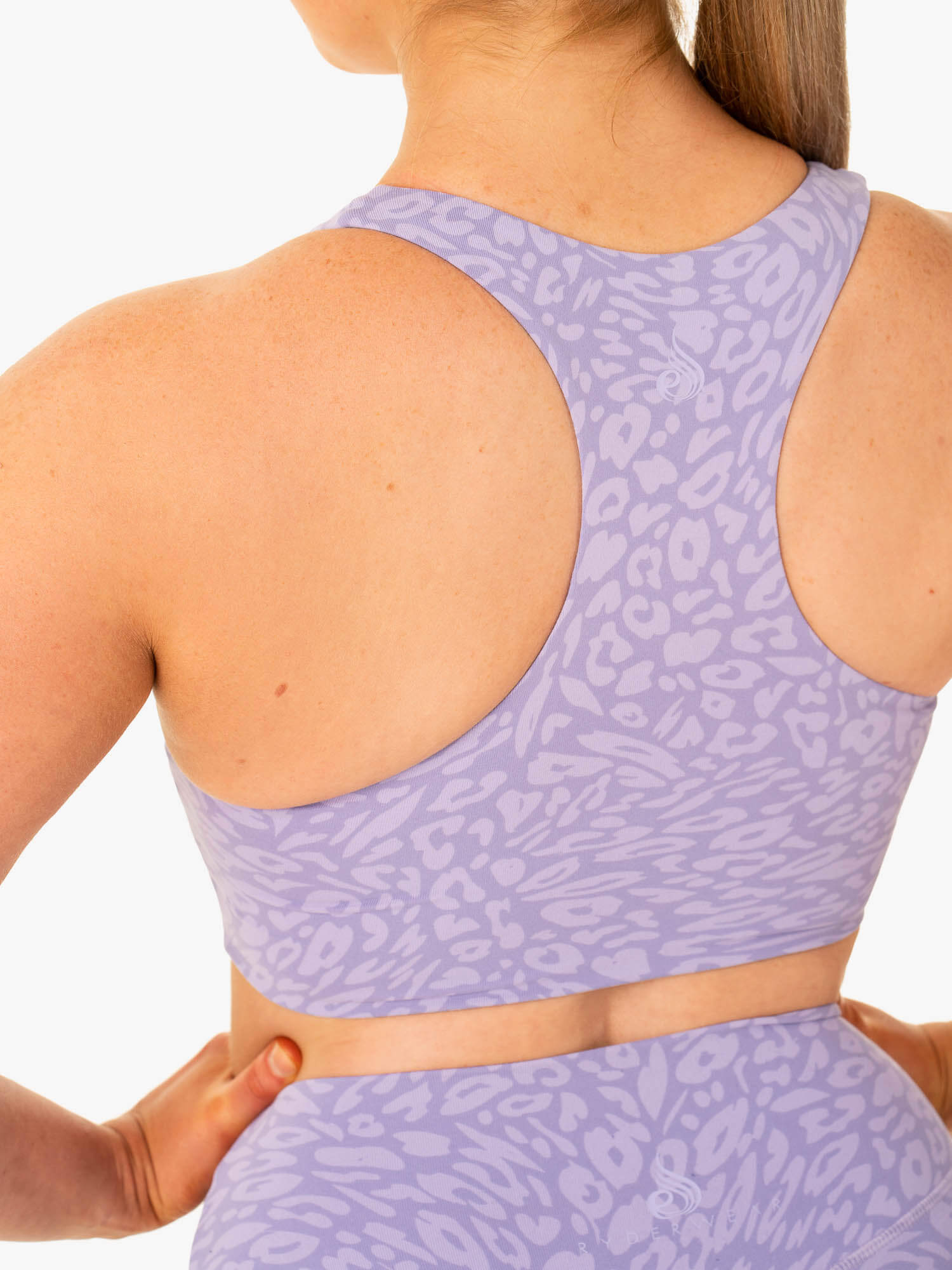 Rotation Sports Bra Iris Leopard - High Support Workout Top for Women - Yoga, Running & Gym Fitness Apparel