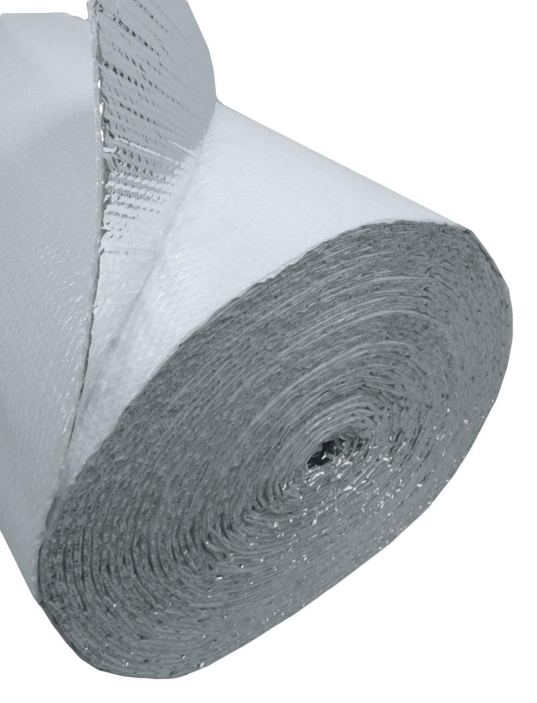 US Energy Products 48-Inch x 100-Foot Reflective White Double Bubble Insulation Roll - Perfect for Home, Garage, RV & Metal Building Temperature Control