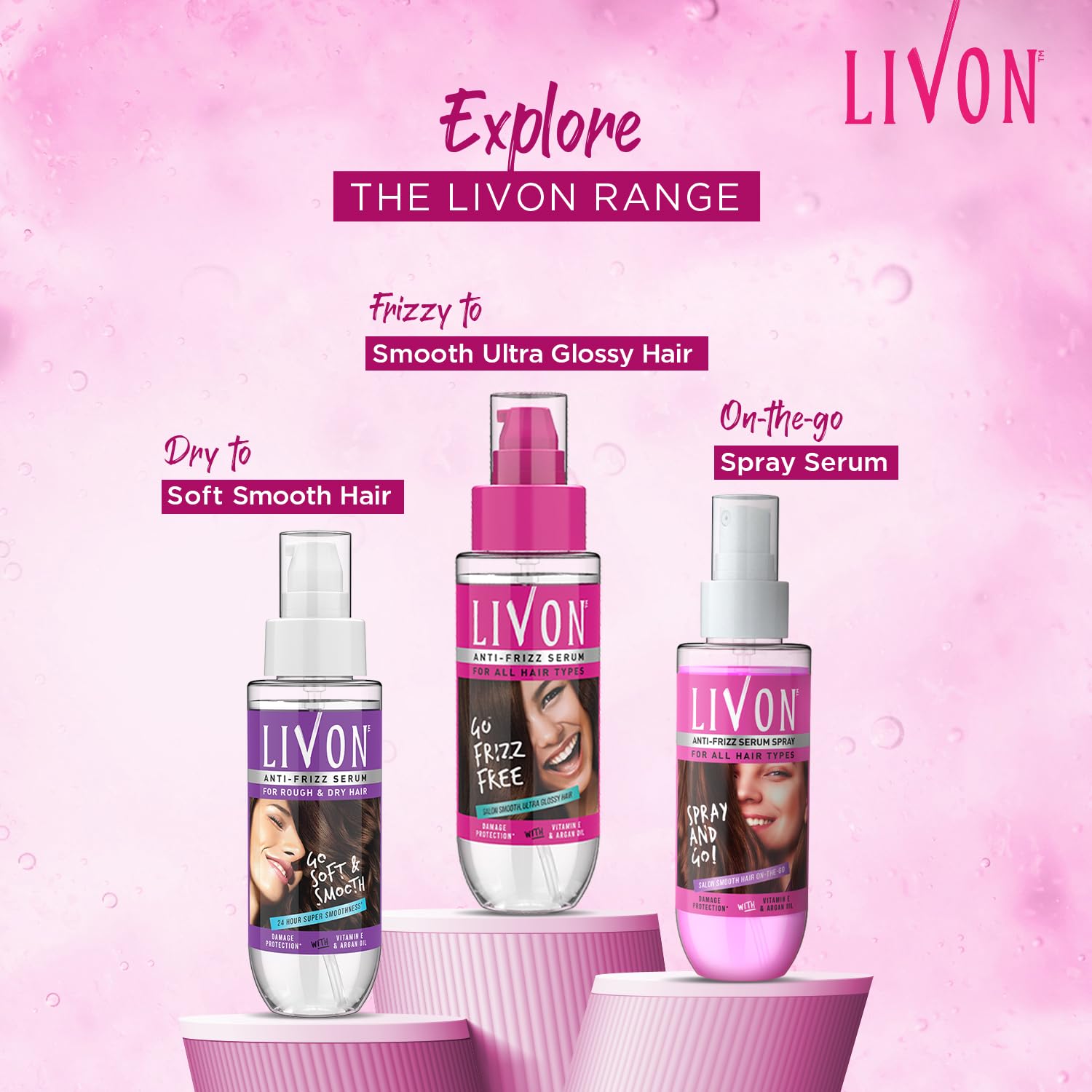 Livon Shake and Spray Hair Serum - 100ml | Frizz Control & Shine Enhancer for Smooth, Healthy Hair | Perfect for Daily Styling & Heat Protection