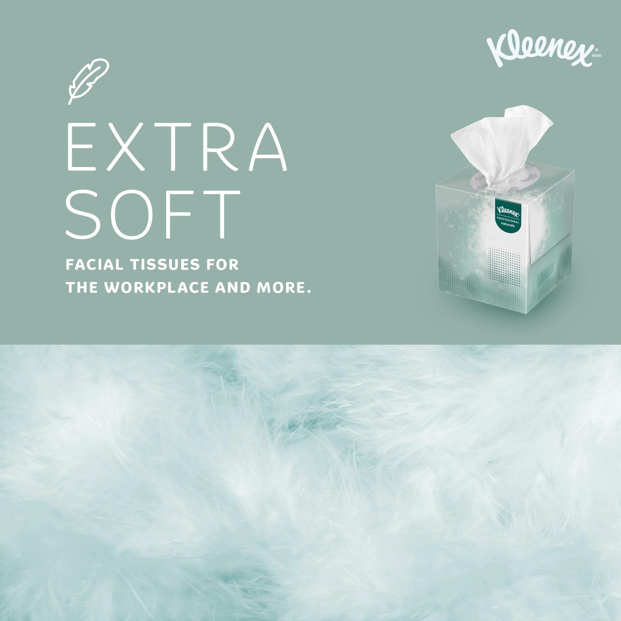Kleenex® Naturals Facial Tissues - 95 Sheets per Box, Case of 36 Boxes (3,420 Tissues) | Hypoallergenic & Lotion-Free | For Home, Office & Travel Use
