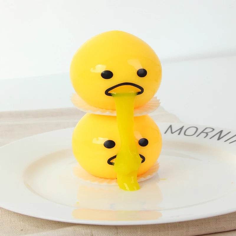 Vomit Egg Squishy Toy - Stress Relief & Sensory Fidget Toy for Kids & Adults - Fun Party Favor, Classroom Reward, Anxiety Relief, and Desk Decor