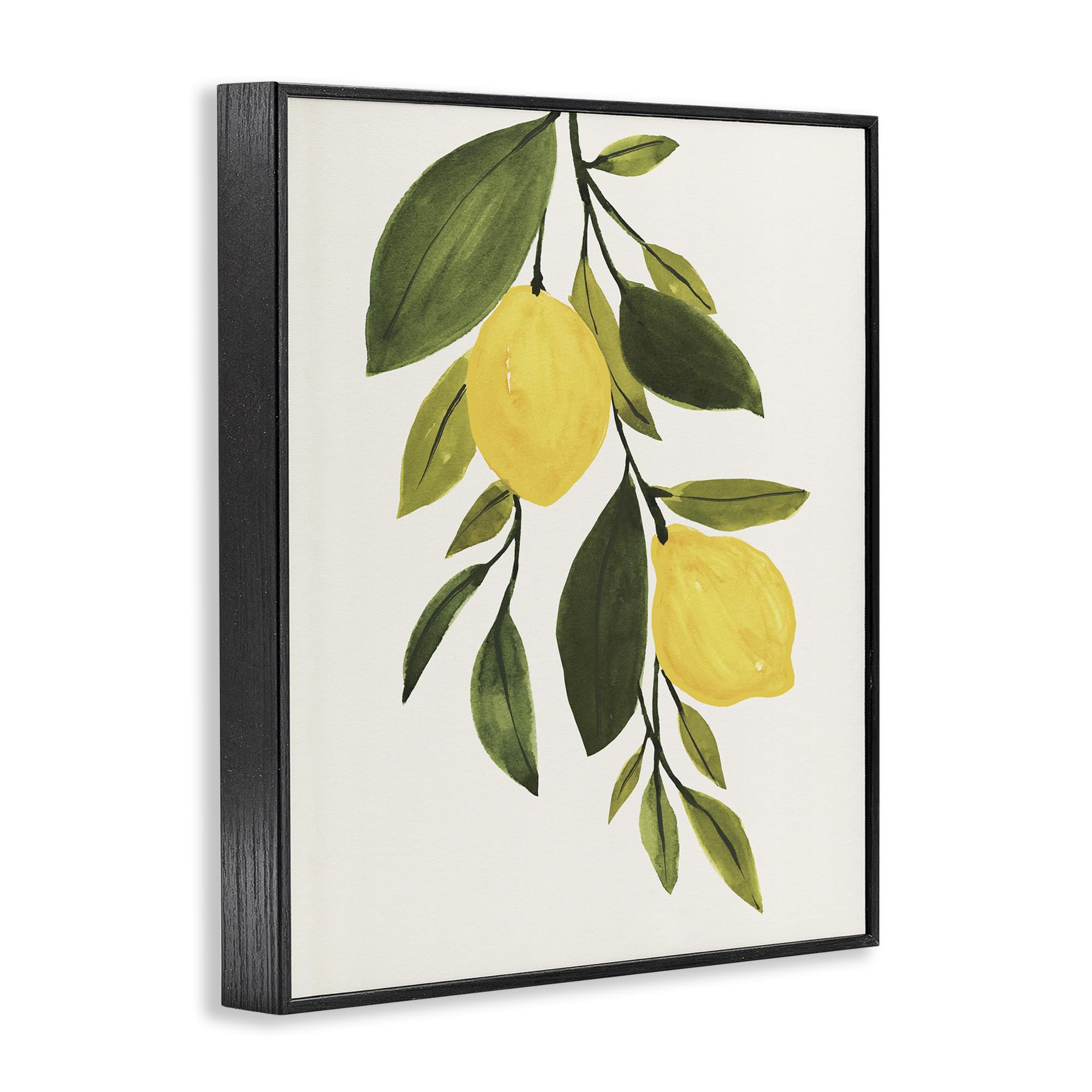 Annie Warren Designed Yellow Country Lemon Leaf Citrus Fruit Art Print - Perfect for Kitchen, Dining Room & Farmhouse Decor