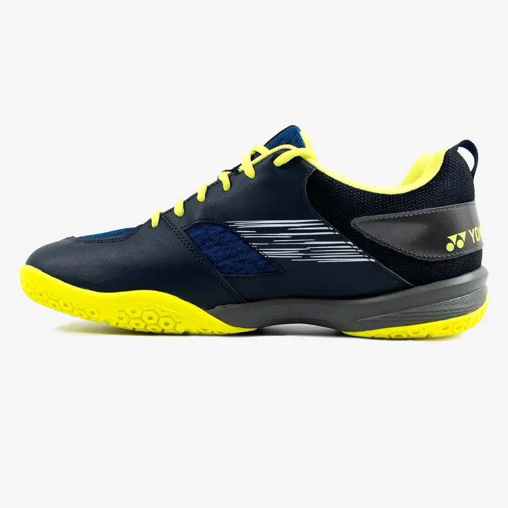 ASICS Power Cushion 37 Wide Running Shoes for Men - Navy/Yellow - Comfortable Athletic Sneakers for Jogging, Gym Workouts & Daily Walking
