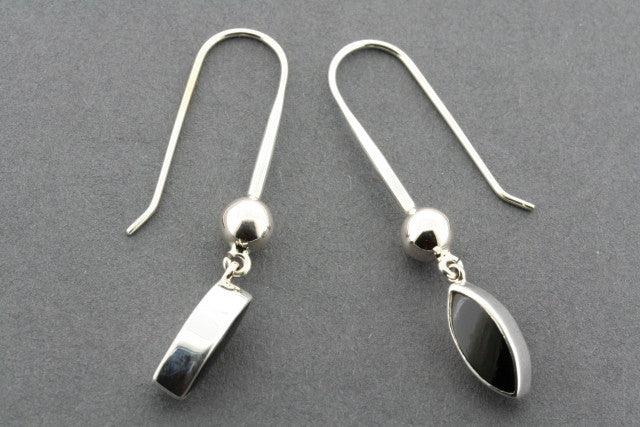 Onyx Teardrop Long Earrings for Women - Elegant Dangle Drop Earrings for Party, Wedding & Evening Wear