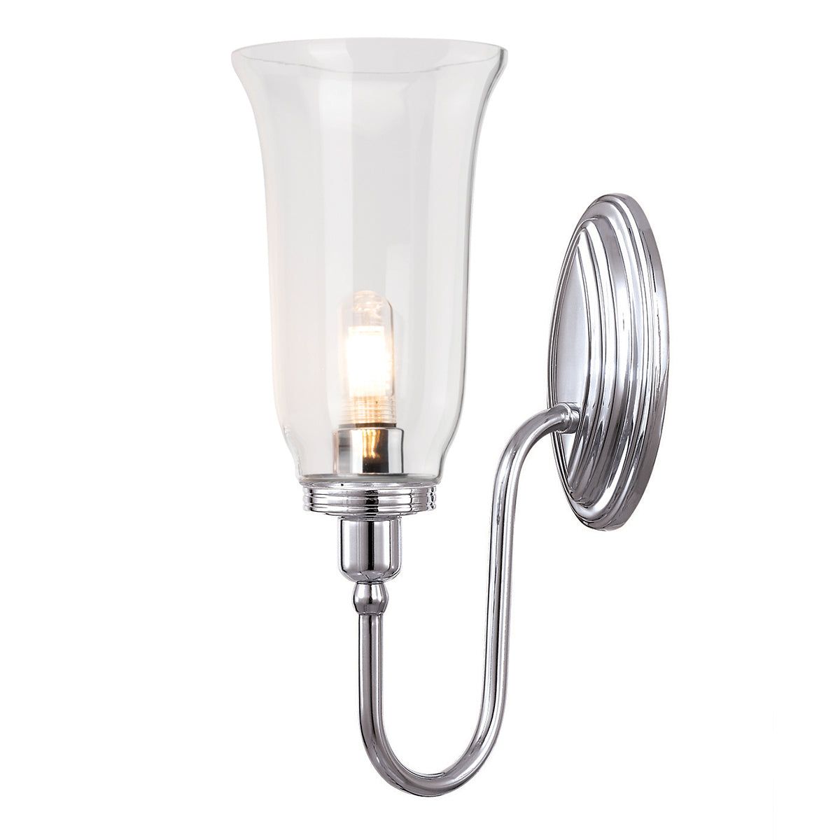 Blake 1Lt IP44 Waterproof Bathroom Wall Light - Polished Brass/Chrome/Nickel Finish for Modern Home & Spa Decor
