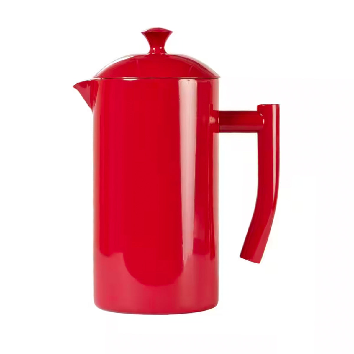 Frieling 34oz Stainless Steel French Press Coffee Maker - Double Wall Vacuum Insulated, Keeps Coffee Hot for Hours, Dishwasher Safe (Shiraz Red) - Perfect for Home, Office, Camping & Travel