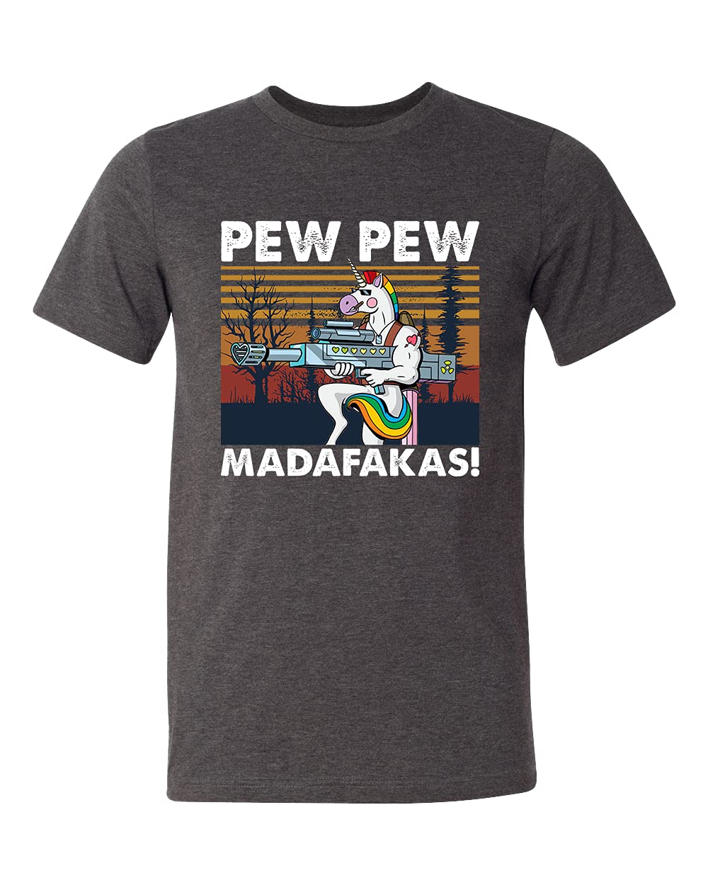 Funny Unicorn T-Shirt | Pew Pew Madafakas Graphic Tee | 2nd Amendment Gun Lover Shirt | Trendy Animal Print Top for Men & Women - Perfect for Casual Wear, Parties, and Gift Giving