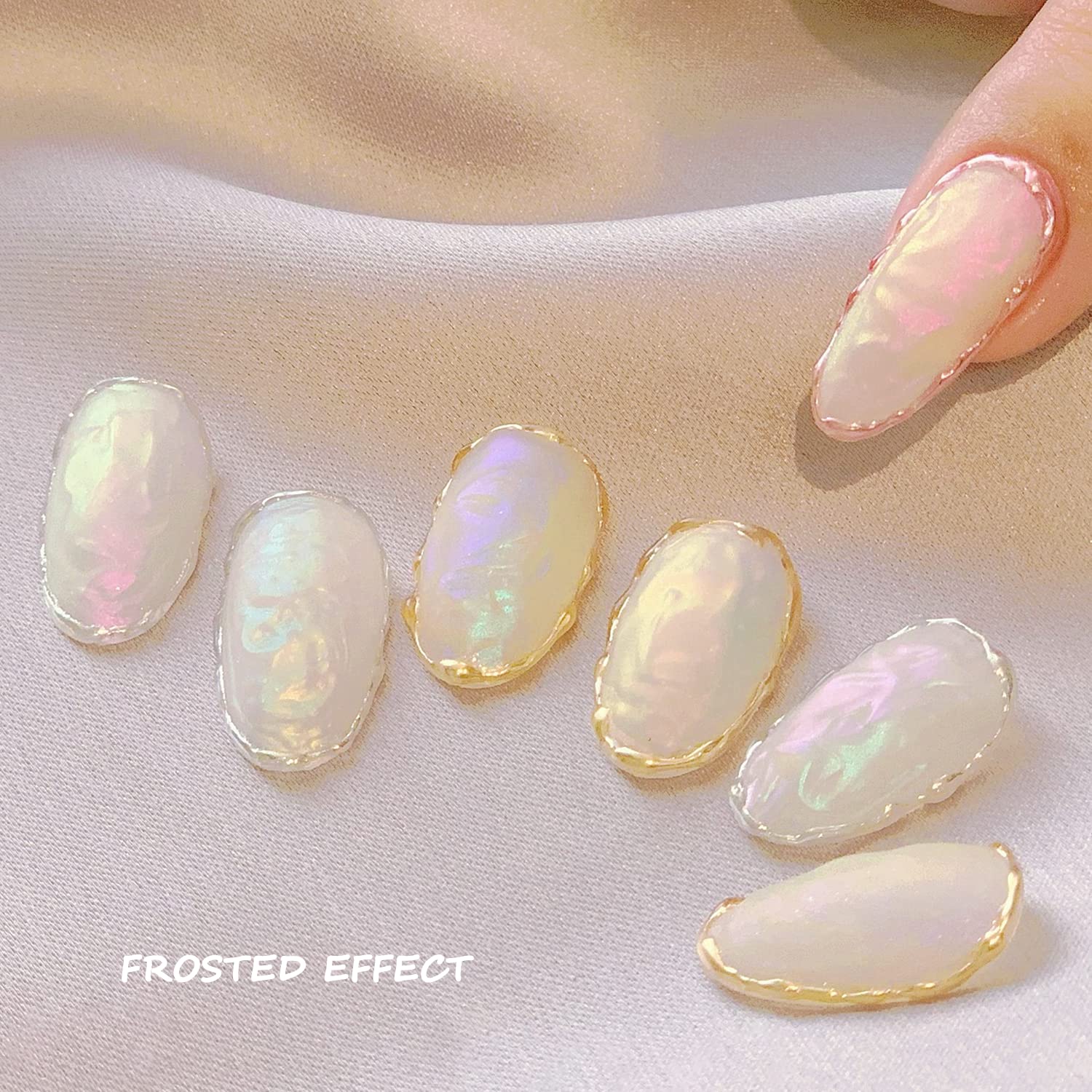 1 Pcs Mermaid Chrome Nail Powder - Holographic Iridescent Unicorn Glitter, Solid Laser Aurora Fairy Dust & Neon Pearl Pigment for DIY Nail Art | Perfect for Manicures, Pedicures & Nail Decoration (Yellow JH-08)
