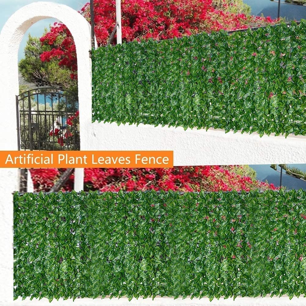 Artificial Leaf Screening for Garden Decor - 100x700cm Green Faux Ivy Fence for Wedding, Party & Outdoor Privacy - Durable Decorative Fence Panel for Patio, Balcony & Landscape Design