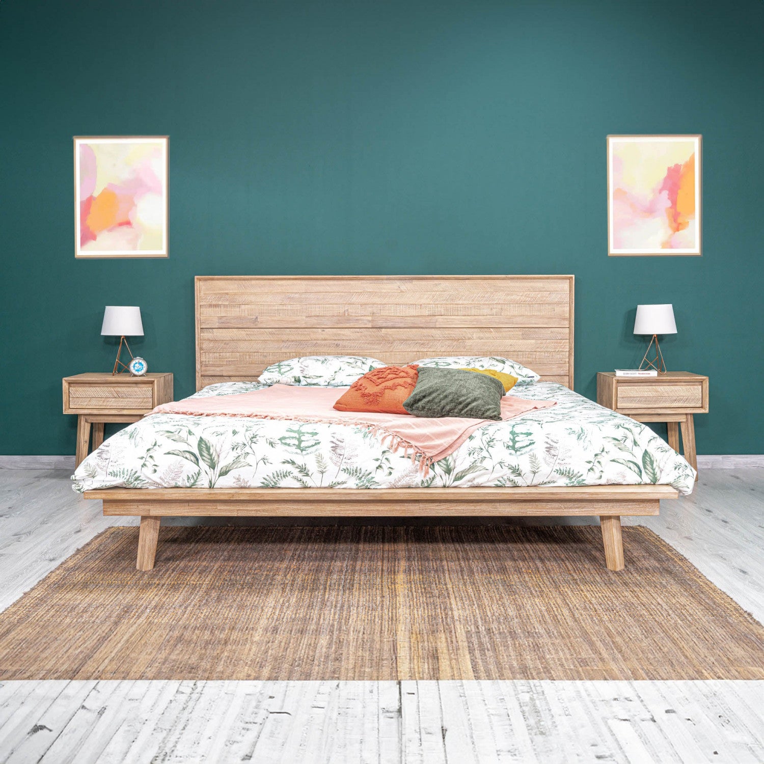 Abenra 1 Drawer Nightstand - Light Driftwood Finish Bedside Table for Bedroom, Compact Storage Side Table with Drawer - Perfect for Small Spaces, Apartments & Guest Rooms