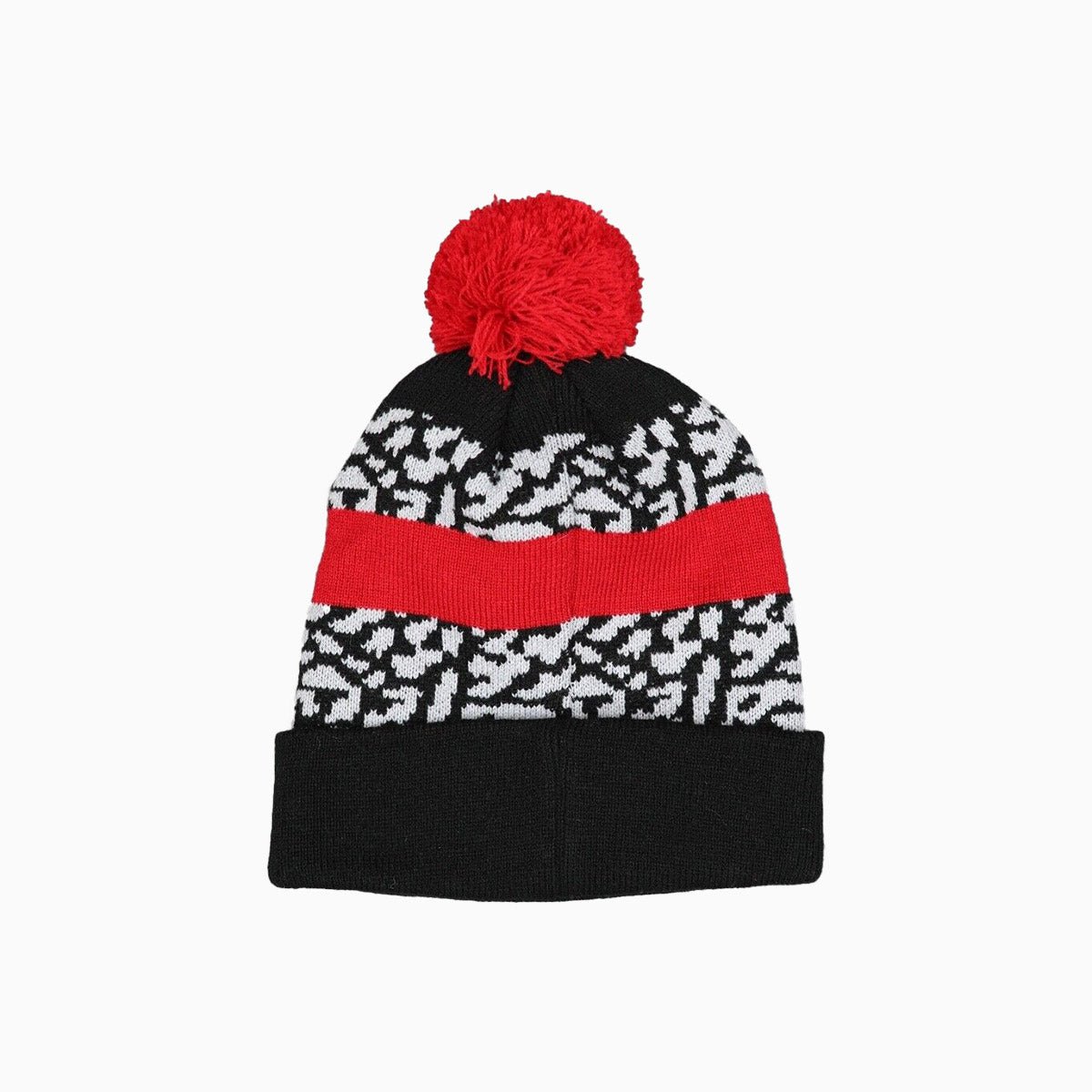 Jordan Jumpman Striped Beanie Hat - Winter Warm Knit Skull Cap for Men & Women - Perfect for Basketball Games, Outdoor Sports & Cold Weather Fashion