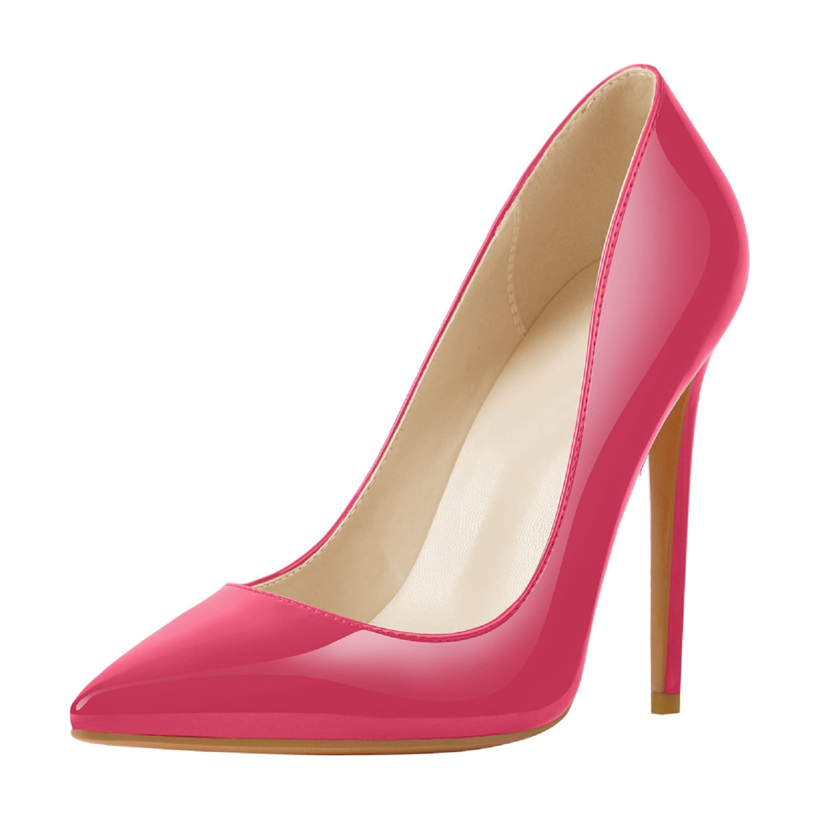 Richealnana Women's Classic Pointed Toe High Heel Pumps - 4.7 Inch Sexy Stiletto Heels for Office, Party & Evening Wear