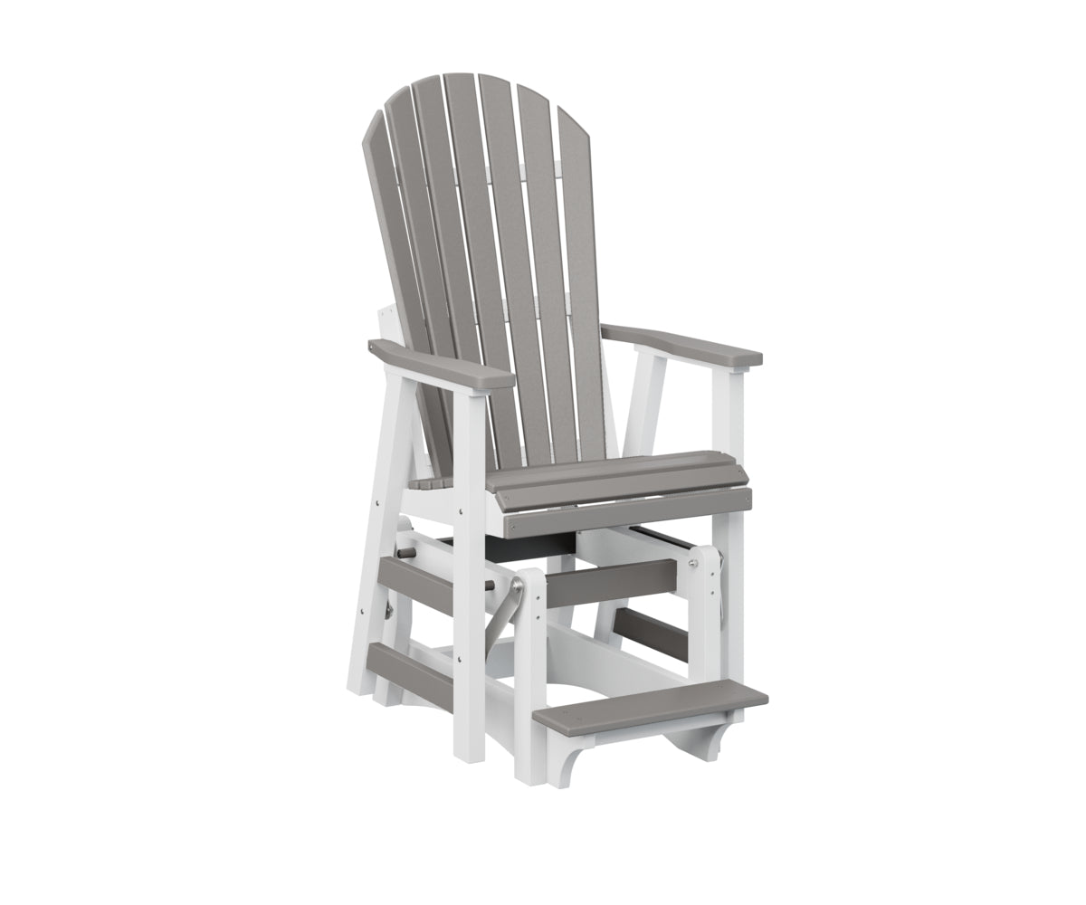 Berlin Gardens Comfo Back Single Counter Glider - Outdoor Patio Bistro Chair with Smooth Gliding Motion, Perfect for Garden, Deck, and Restaurant Use