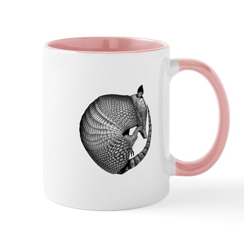 White/Pink Inside - Sleeping Armadillo Mug