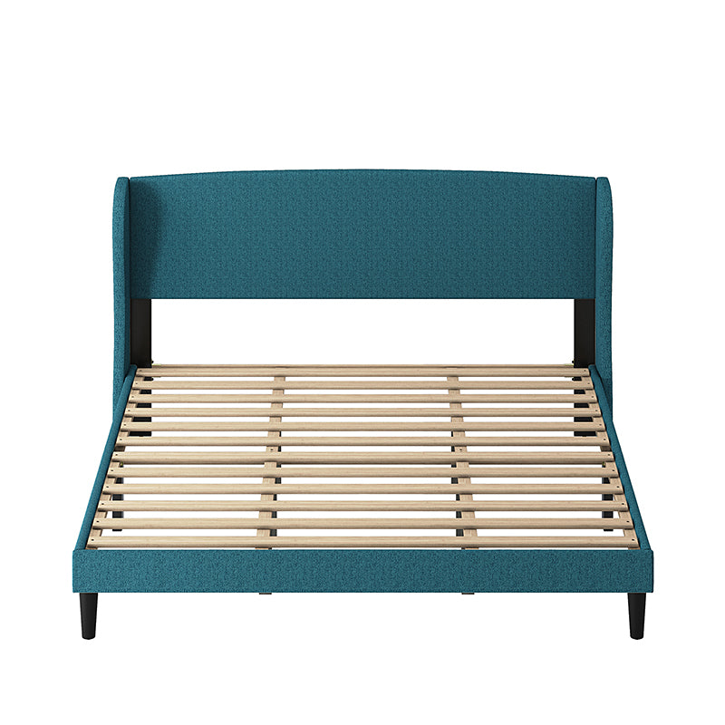 Baotist Upholstered Wingback Platform Bed Frame - Queen Size Modern Bedroom Furniture for Master Bedroom, Guest Room & Apartment