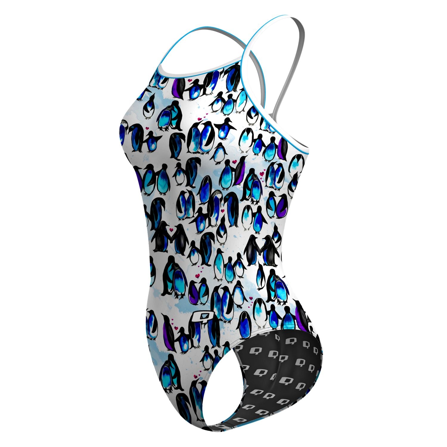 You Are My Penguin Skinny Strap Swimsuit - Cute One-Piece Bathing Suit for Women - Perfect for Beach, Pool, and Summer Vacations