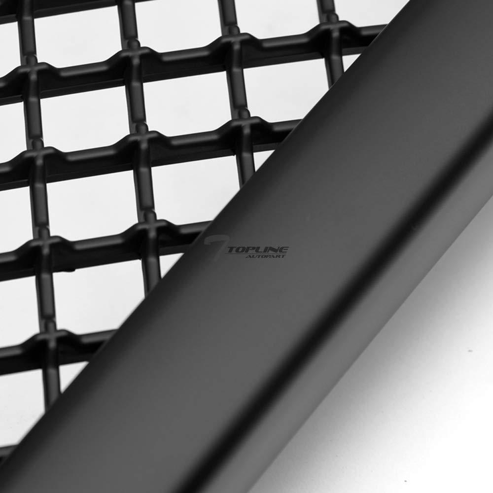 Matte Black ABS Mesh Front Hood Bumper Grill Grille Guard Compatible With 1994-2001 Dodge Ram 1500 & 1994-2002 Ram 2500 3500 - Durable Off-Road Protection for Trucks