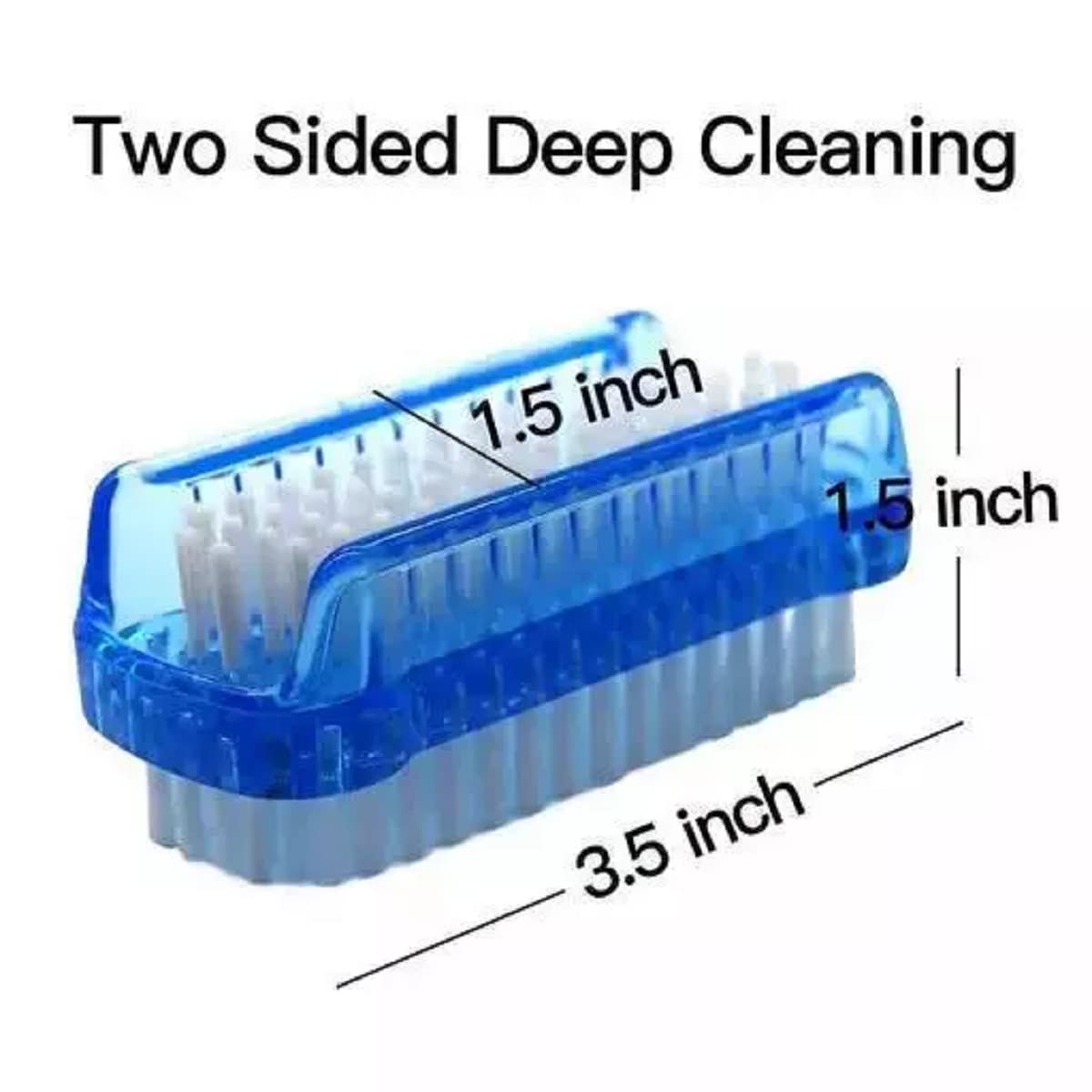 ZAUKY Mini Nail Brush Set of 2 - Hand & Toe Nail Cleaning Brush for Dead Skin Removal - Manicure & Pedicure Scrubber Tool (Multicolor) - Perfect for Home Spa, Travel & Salon Nail Care