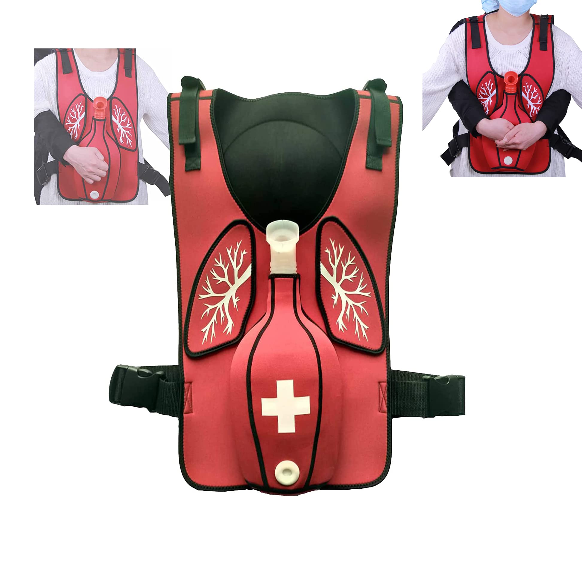 UIGJIOG Anti-Choking Training Vest - First Aid Suffocation Rescue Practice Wear for Adults with Back Slap - Airway Obstruction Simulator for CPR & Emergency Response Training (Home, School & Workplace Safety)
