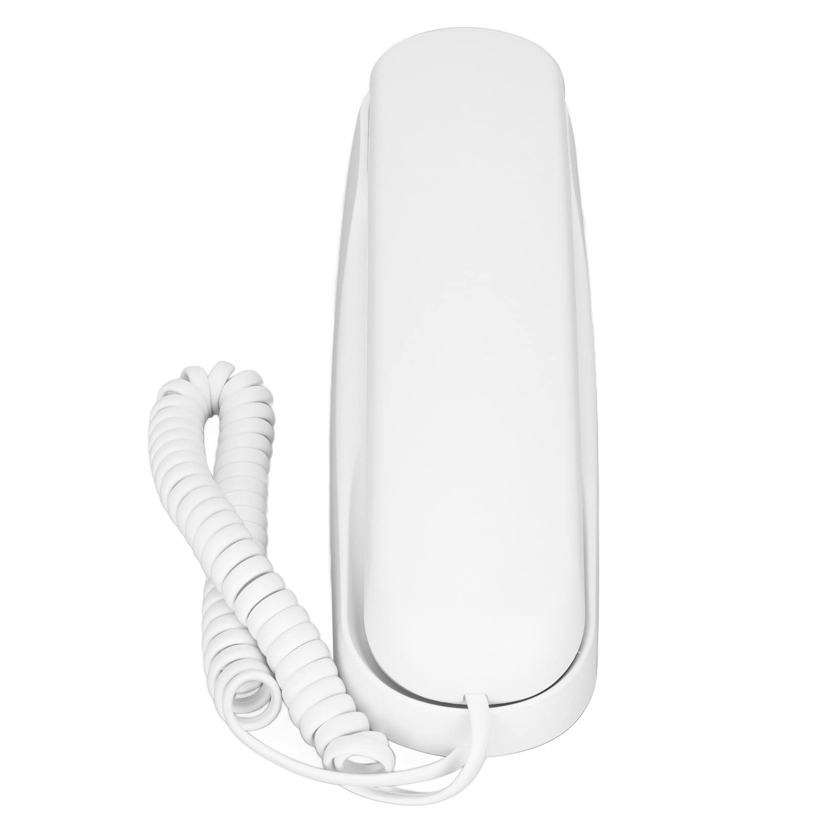 Landline Corded Phone with Wall Mount & Desktop Design - Reset/Flashing/Redial/Mute/Pause Functions - Wired Fixed Telephone for Home, Hotel & Office Use - TC 990 White - Perfect for Business Calls, Emergency Use & Daily Communication