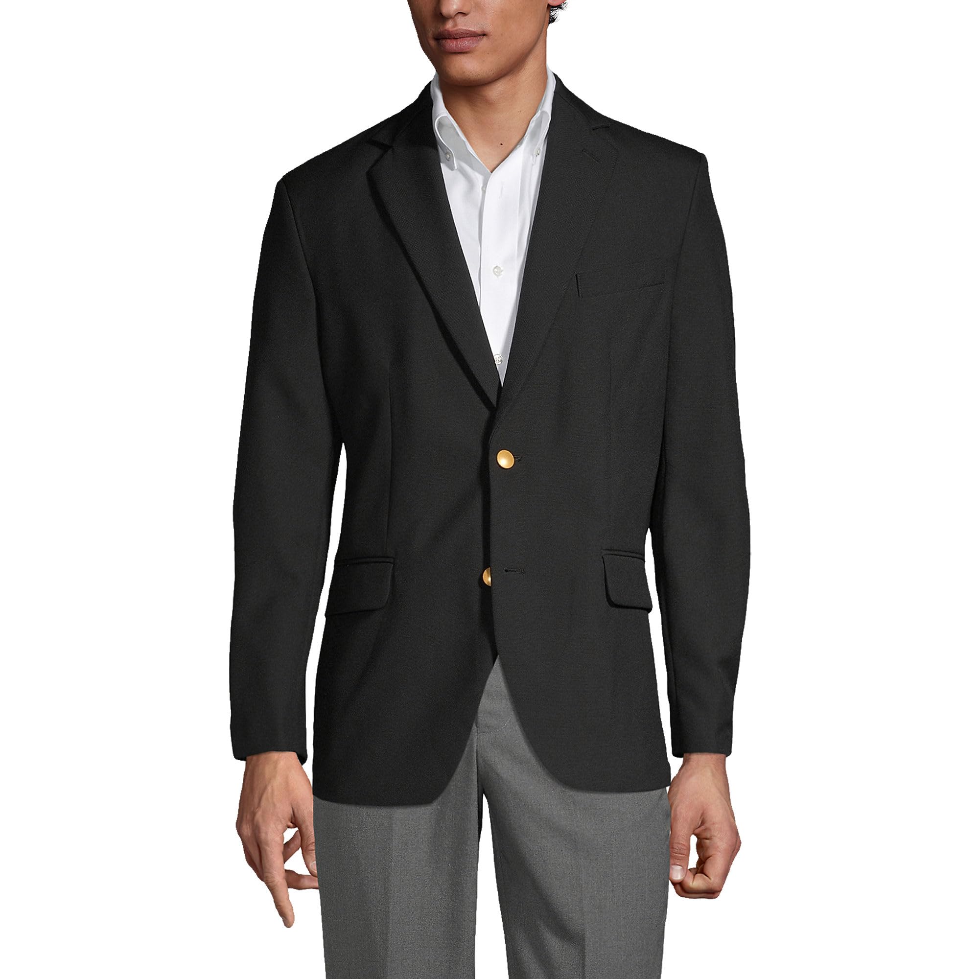 Lands' End Men's Hopsack Blazer for School Uniforms | Classic Fit Formal Jacket for Students & Professionals | Perfect for School, Office & Special Occasions