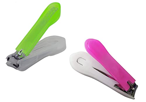 Premium Ekan 2-Piece Nail Clipper Set for Women - Stainless Steel Nail Cutters (20g) - Perfect for Travel, Home & Salon Use