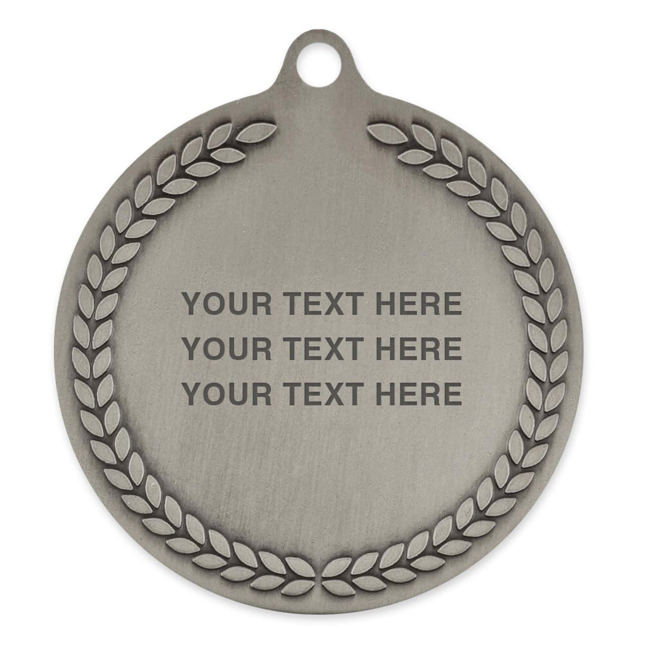PinMart 2 Inch Diamond Cut Track Award Sports Medal - Perfect for Track Meets, Running Competitions & Athletic Achievement Recognition