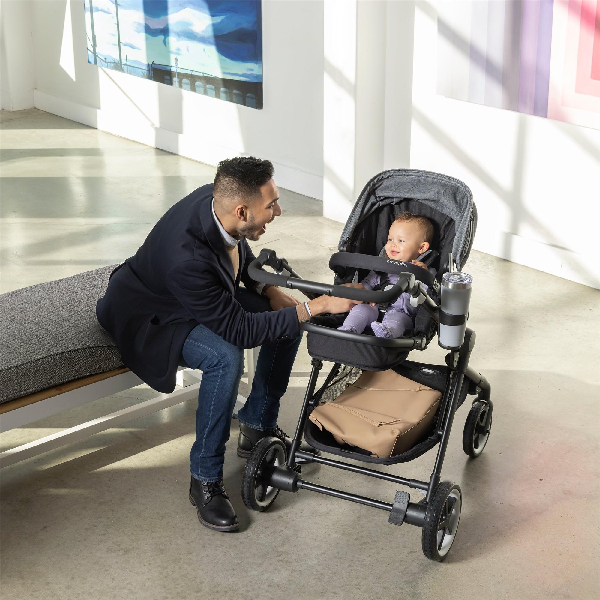 Evenflo Gold SensorSafe Pivot Xpand Travel System - Lightweight Stroller & Car Seat Combo for Newborns to Toddlers | Perfect for Shopping, Travel & Daily Walks