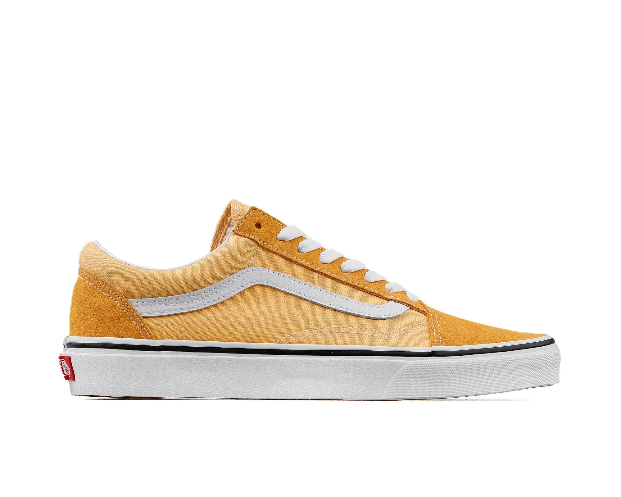 Vans Old Skool Classic Sneakers for Men & Women - Flax/True White Color - Comfortable Skate Shoes for Casual Wear, Street Style & Everyday Outfits