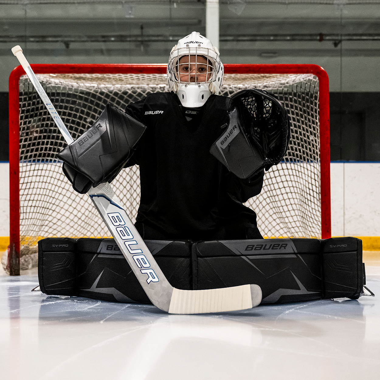 Bauer SV Pro Intermediate Hockey Blocker - Senior S25 - Perfect for Ice Hockey Goalies & Training Sessions