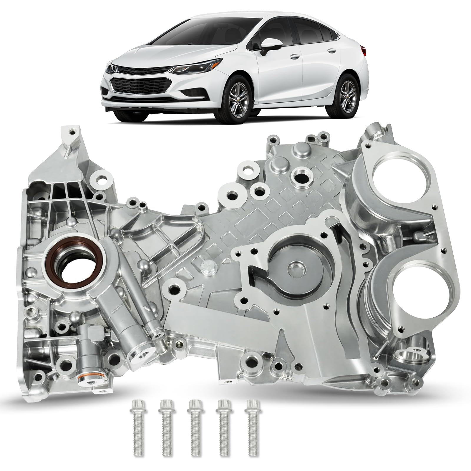 Engine Timing Cover 25199424 - Compatible with Chevy Sonic/Cruze/Trax 2011-2020 & Buick Encore 2013-2017 - Replaces 55562788 25194353 25195406 - Timing Chain Oil Pump Cover - Perfect for Engine Repair & Maintenance