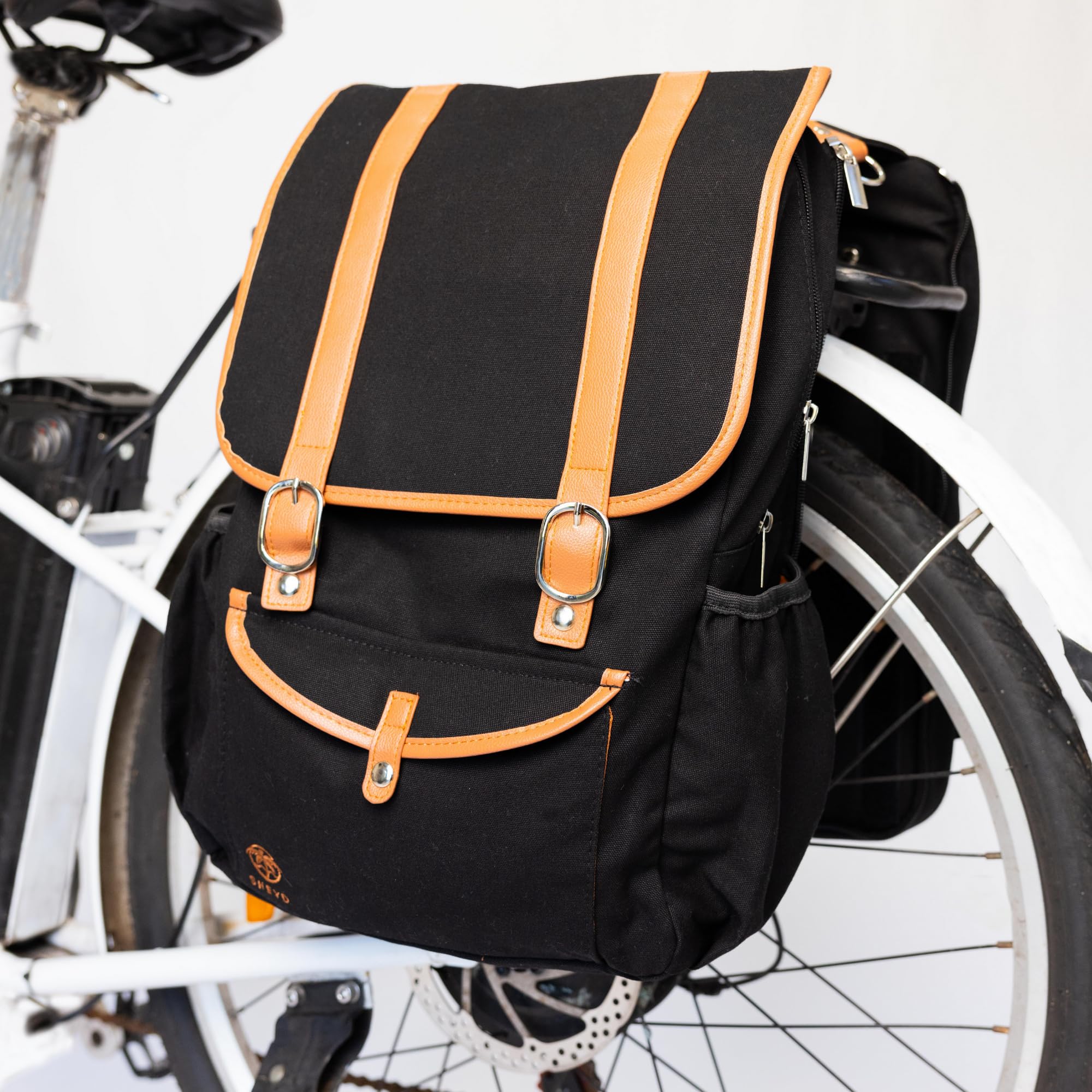 Waterproof Bike Backpack with Laptop Compartment - Convertible Double Pannier Cycling Bag for Commuters, 17.3L Rear Rack Bike Backpack for Men & Women | Perfect for Cycling to Work, School or Outdoor Adventures
