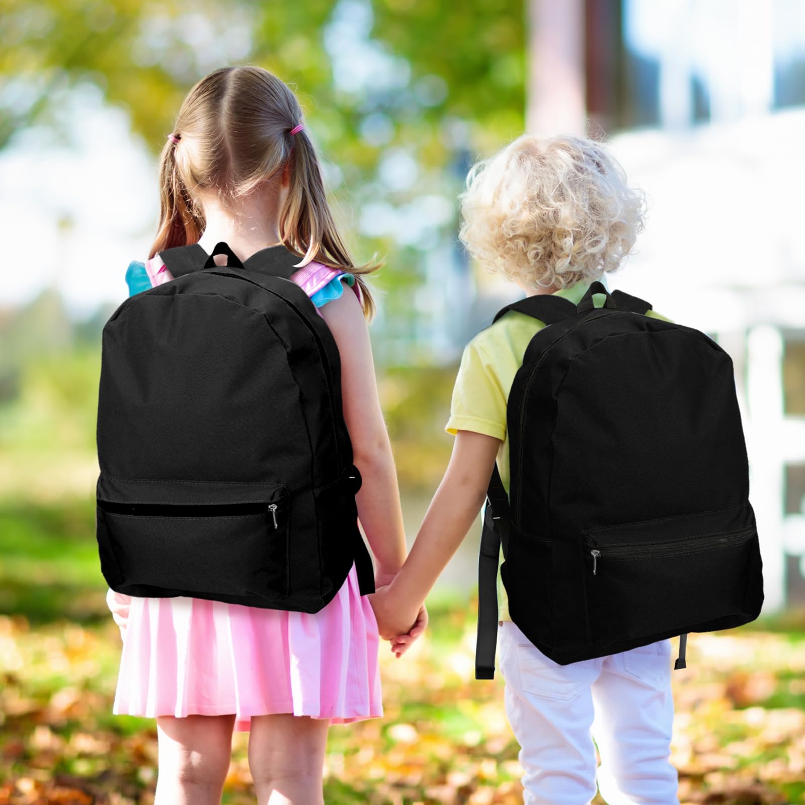 Silkfly 24-Piece Backpack Set with 17-Inch School Bags & 24 Stationery Kits - Complete Back to School Supplies for Kids (Black) - Perfect for Classroom, Homeschooling & Student Essentials