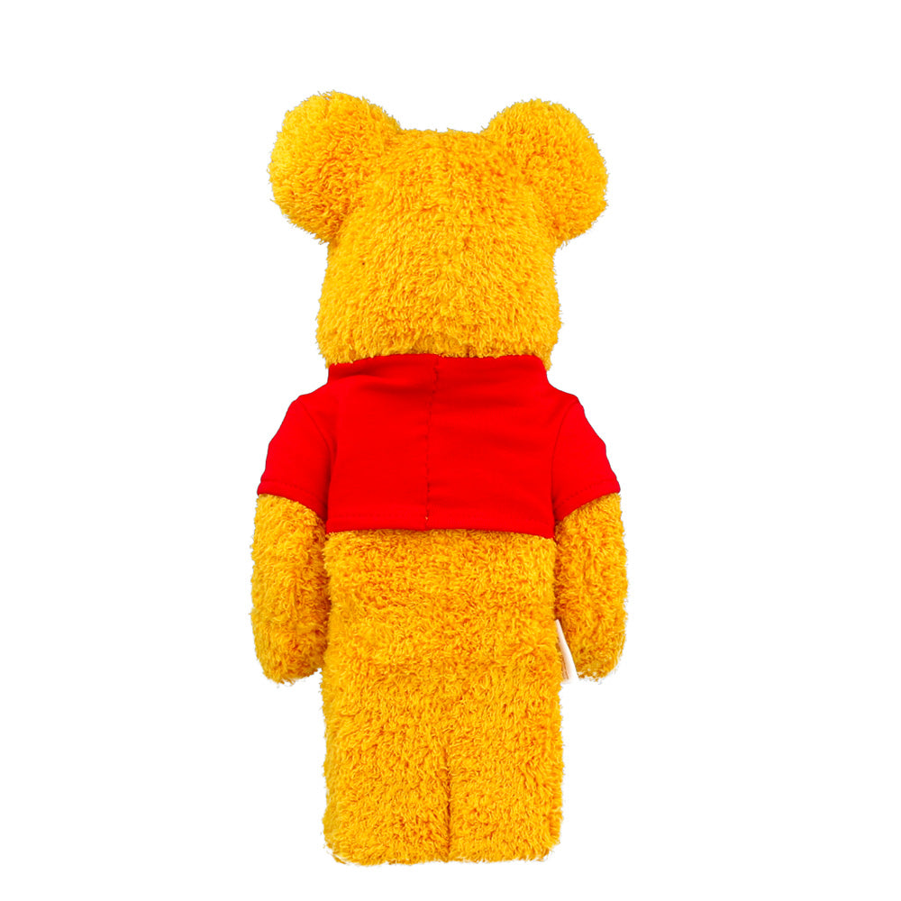 400% Bearbrick Winnie the Pooh Costume Version - Pile Fabric Collectible Figure - Perfect for Disney Fans, Home Decor, and Gift Giving