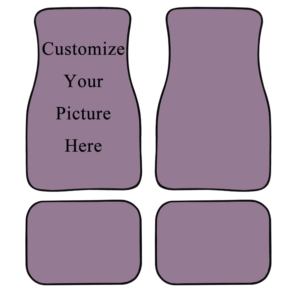 UNICEU 4-Piece Custom Car Floor Mats Set - Front & Rear Non-Slip Rubber Mats with Personalized Picture/Text Design | Perfect for Car Interior Protection & Decoration | Ideal for Sedans, SUVs & Trucks