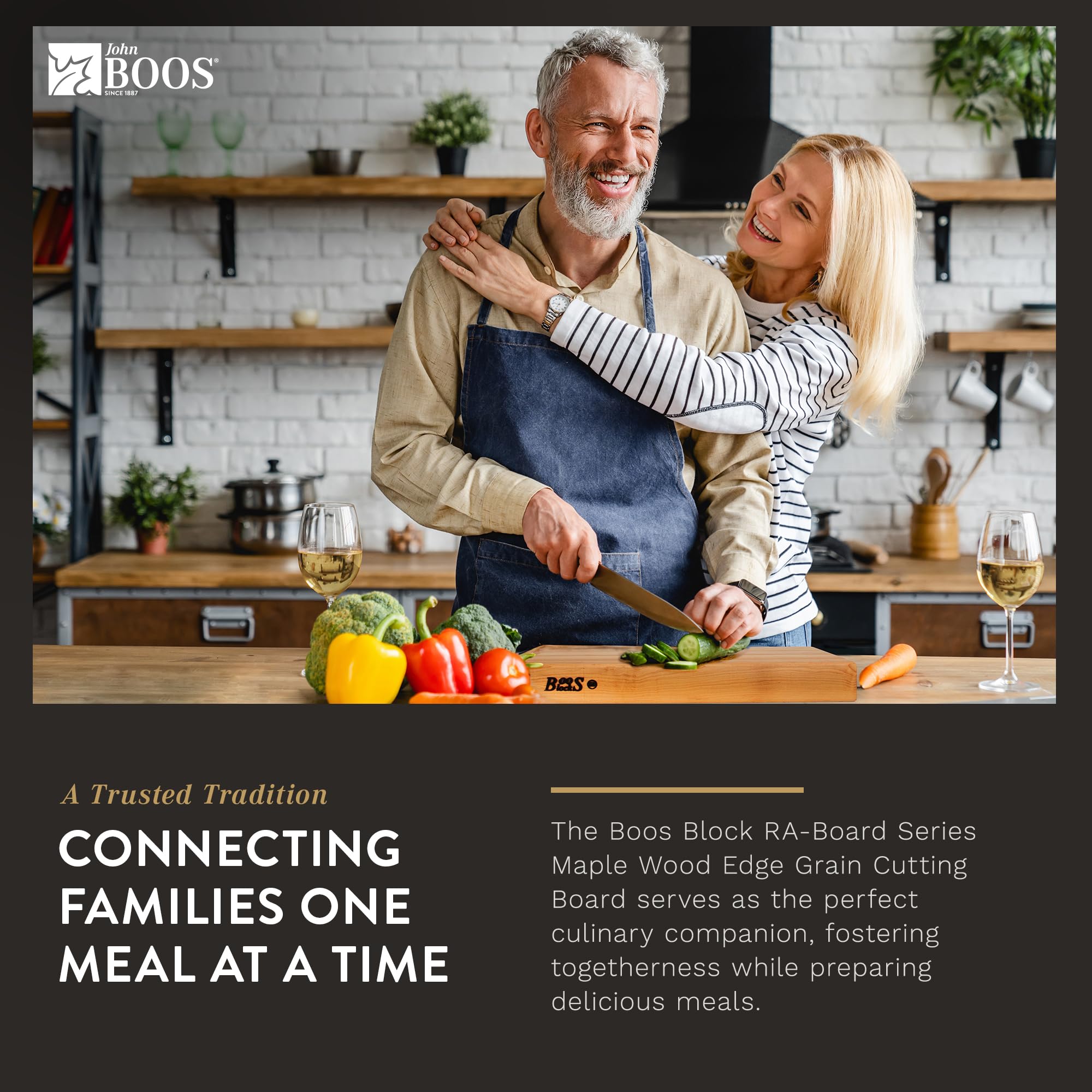 John Boos RA-Board Large Reversible Maple Wood Cutting Board 24x18x2.25 Inches - Premium Kitchen Chopping Board for Meat, Vegetables & Meal Prep - Perfect for Home Chefs & Professional Kitchens