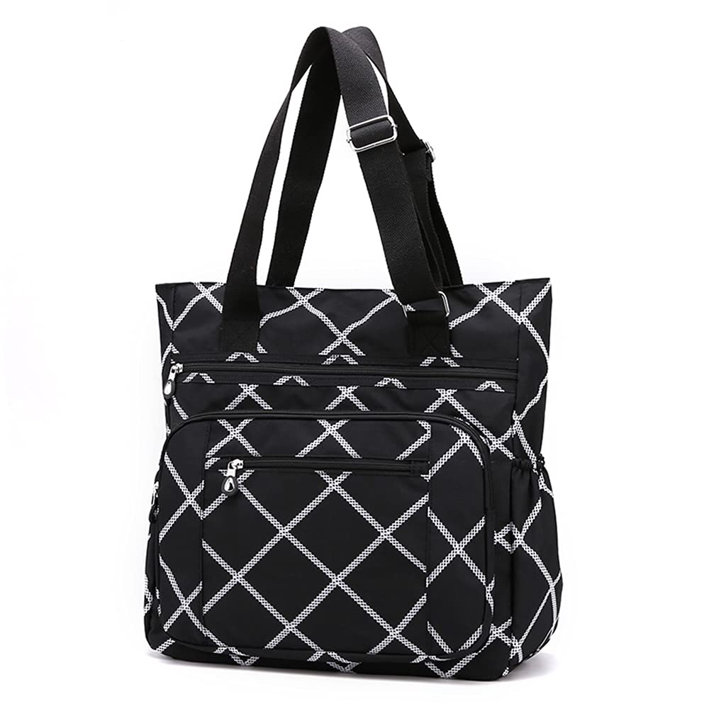 Stylish Multi-Pocket Nylon Tote Bag for Women - Large Capacity Shoulder Purse with Multiple Compartments - Perfect for Travel, Work, and Everyday Use