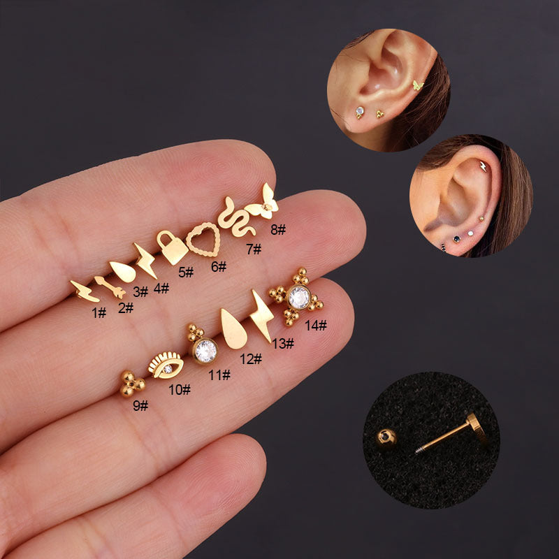 20G Sleeper Cartilage Stud Earrings - Stainless Steel Tiny Hoop Earrings for Cartilage Piercing | HSPJ271 | Perfect for Everyday Wear, Gifts & Stacking with Other Jewelry