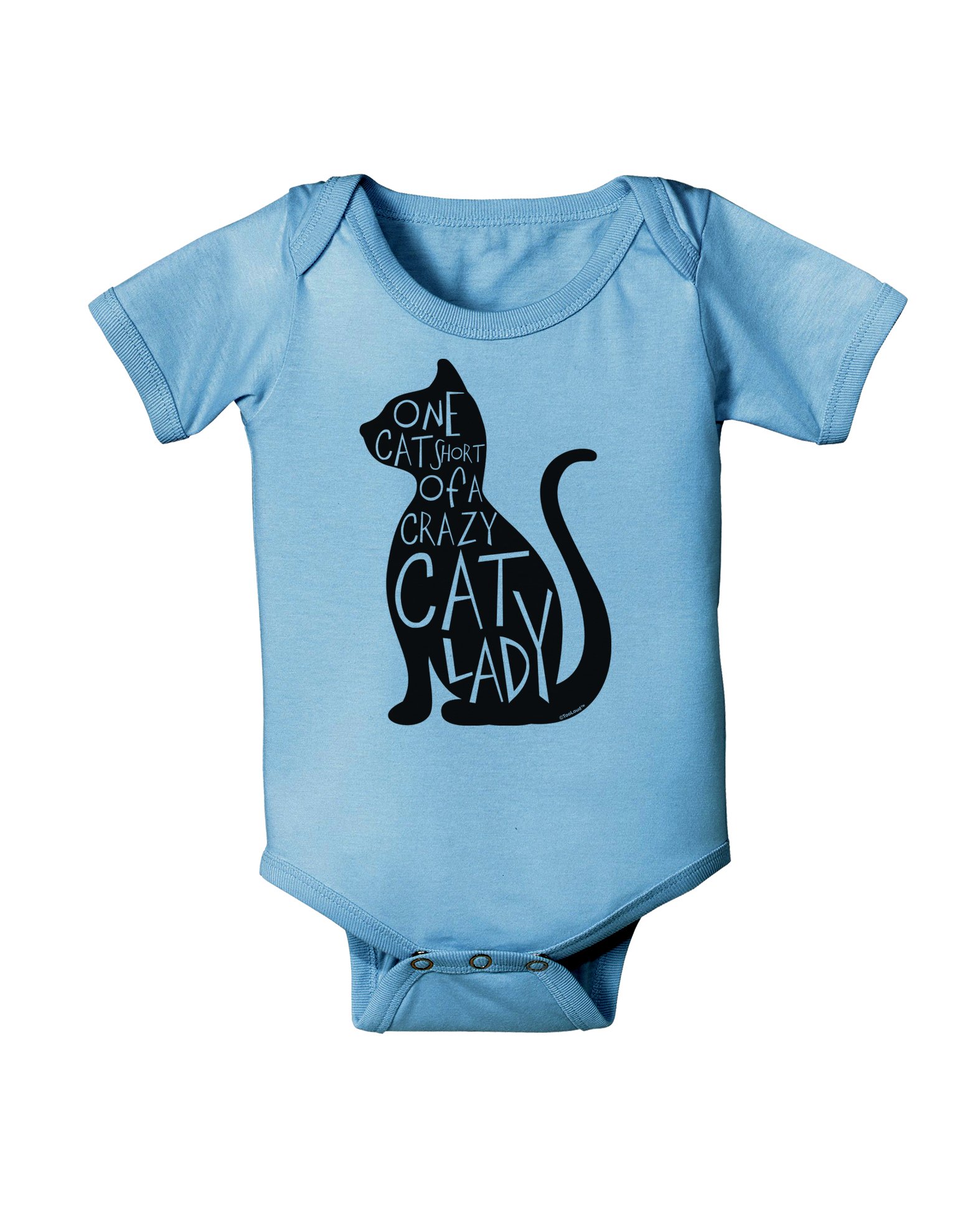 TooLoud Crazy Cat Lady Baby Bodysuit - Funny Cat Lover Onesie for Infants & Toddlers - Perfect for Playdates, Photo Shoots & Cat-Themed Parties