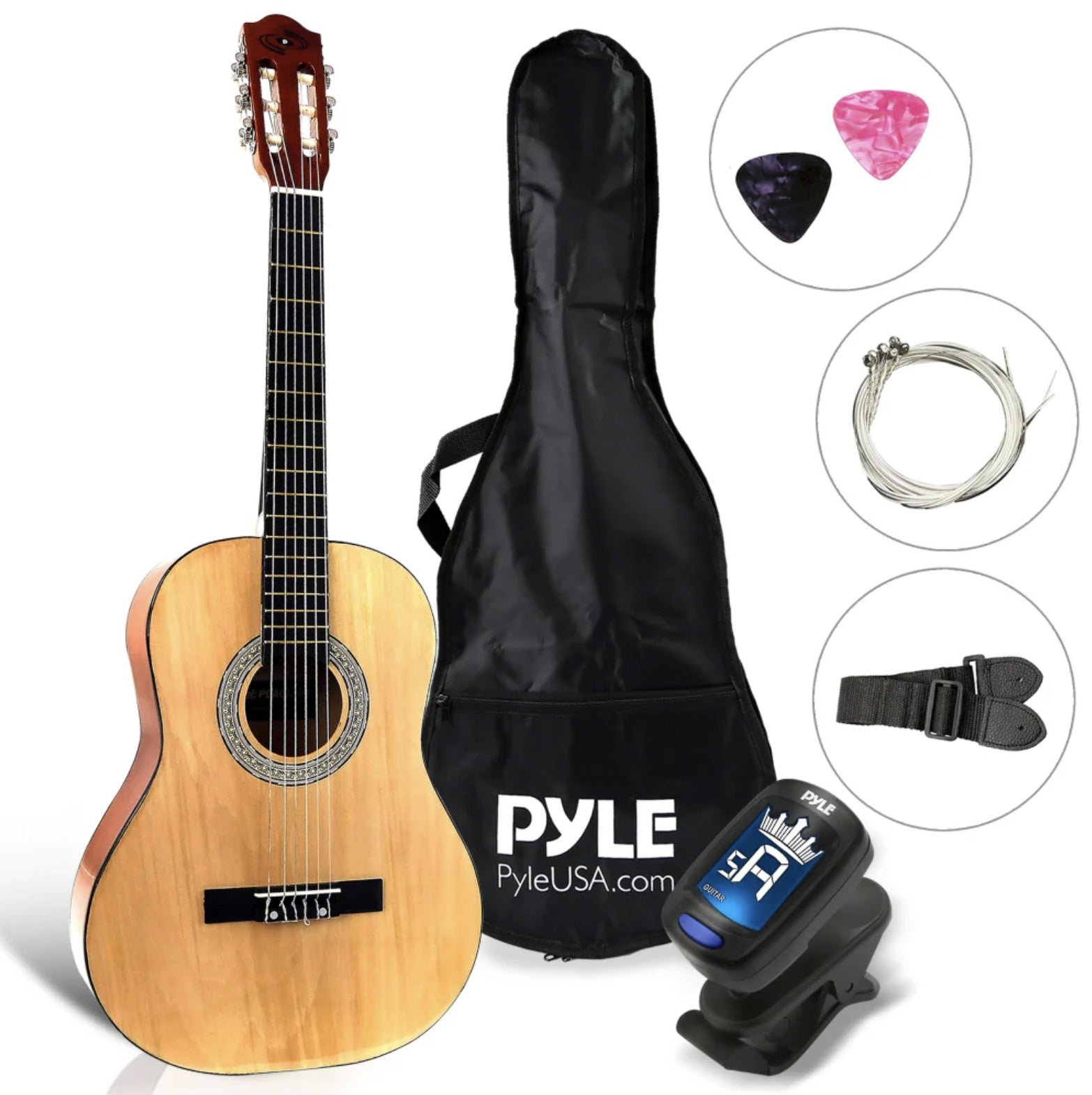Vintage Style 3/4 Size Acoustic Guitar for Beginners & Kids - Perfect for Travel, Camping & Home Practice | Lightweight & Easy to Play