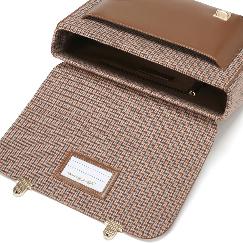 Boston Plaid Brown Scarf - Soft Wool Tartan Wrap for Women & Men - Perfect for Fall & Winter Fashion, Outdoor Activities & Holiday Gifts