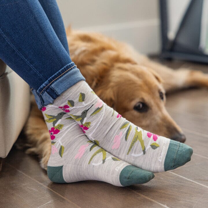 Darn Tough Birds of a Feather Crew Lightweight Lifestyle Socks for Women - Comfortable Hiking, Travel & Everyday Wear